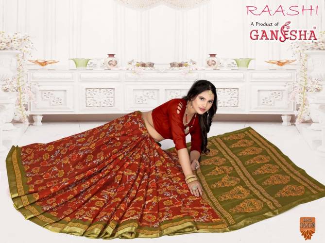 Raashi By Ganehsa 1008-1019 Daily Wear Sarees Catalog